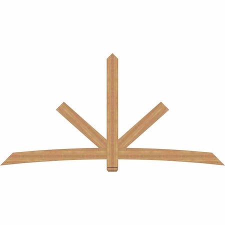 Ekena Millwork Alberta Timber Gable Bracket, Western Red Cedar, 108"W x 54"H x 1 1/2"D x 5 1/2"F, 12/12 Pitch GBW108X54X0206ALB00SWR